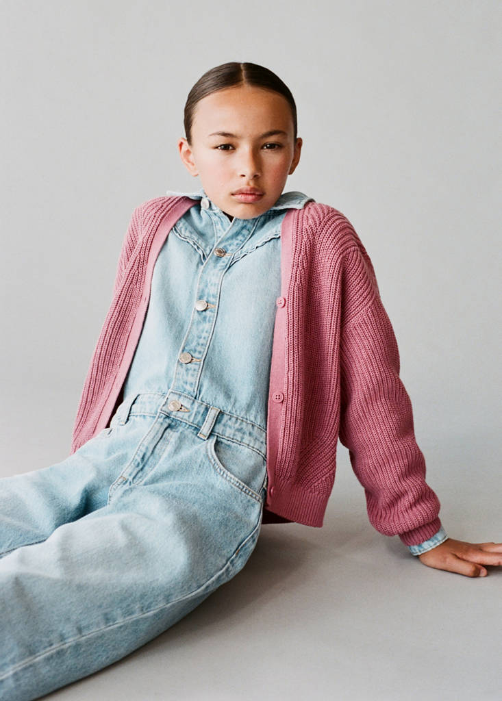Long denim jumpsuit — Light Blue