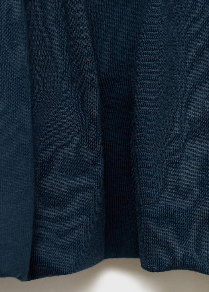 Puffed cotton skirt — Dark Navy