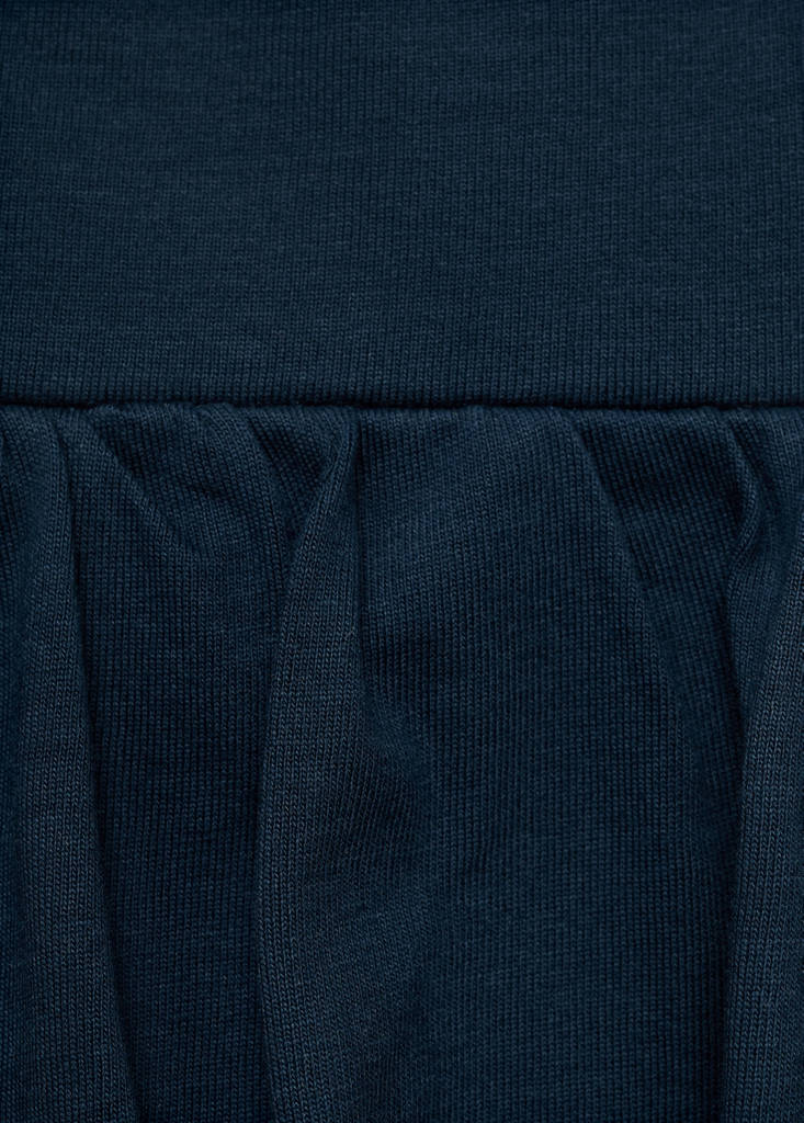 Puffed cotton skirt — Dark Navy