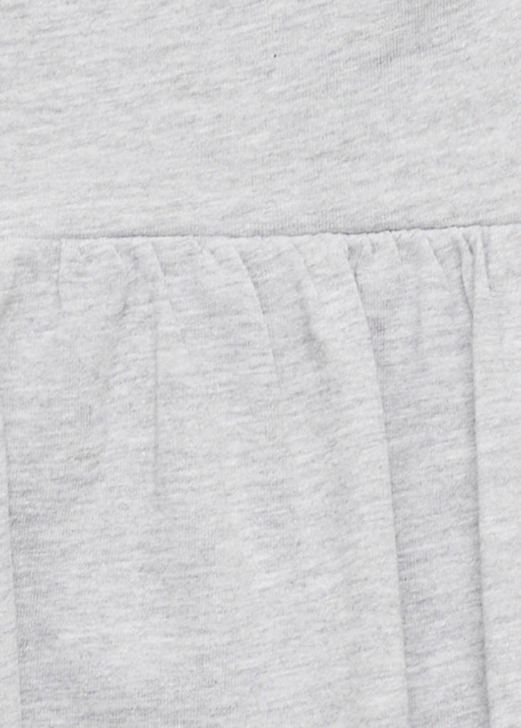 Puffed cotton skirt — Light Heather Grey