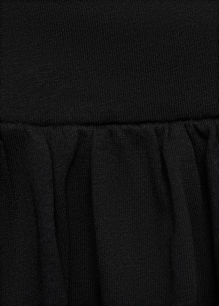 Puffed cotton skirt — Black