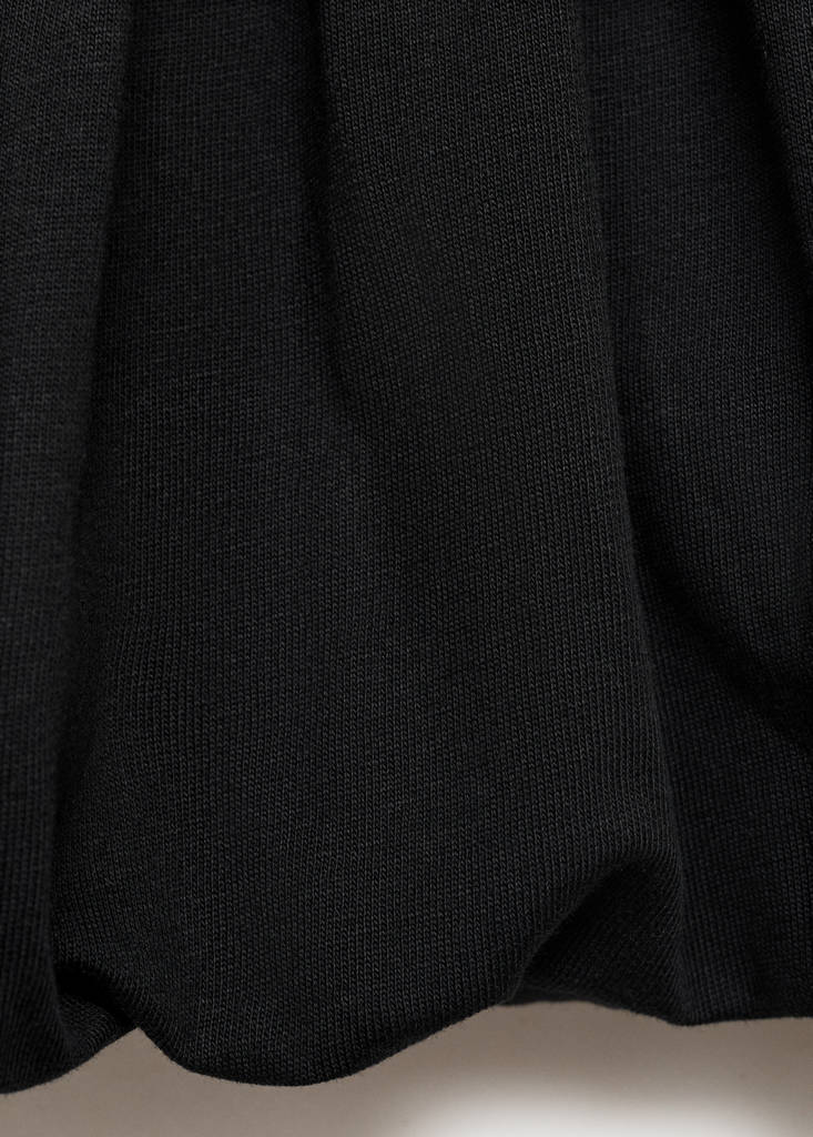 Puffed cotton skirt — Black