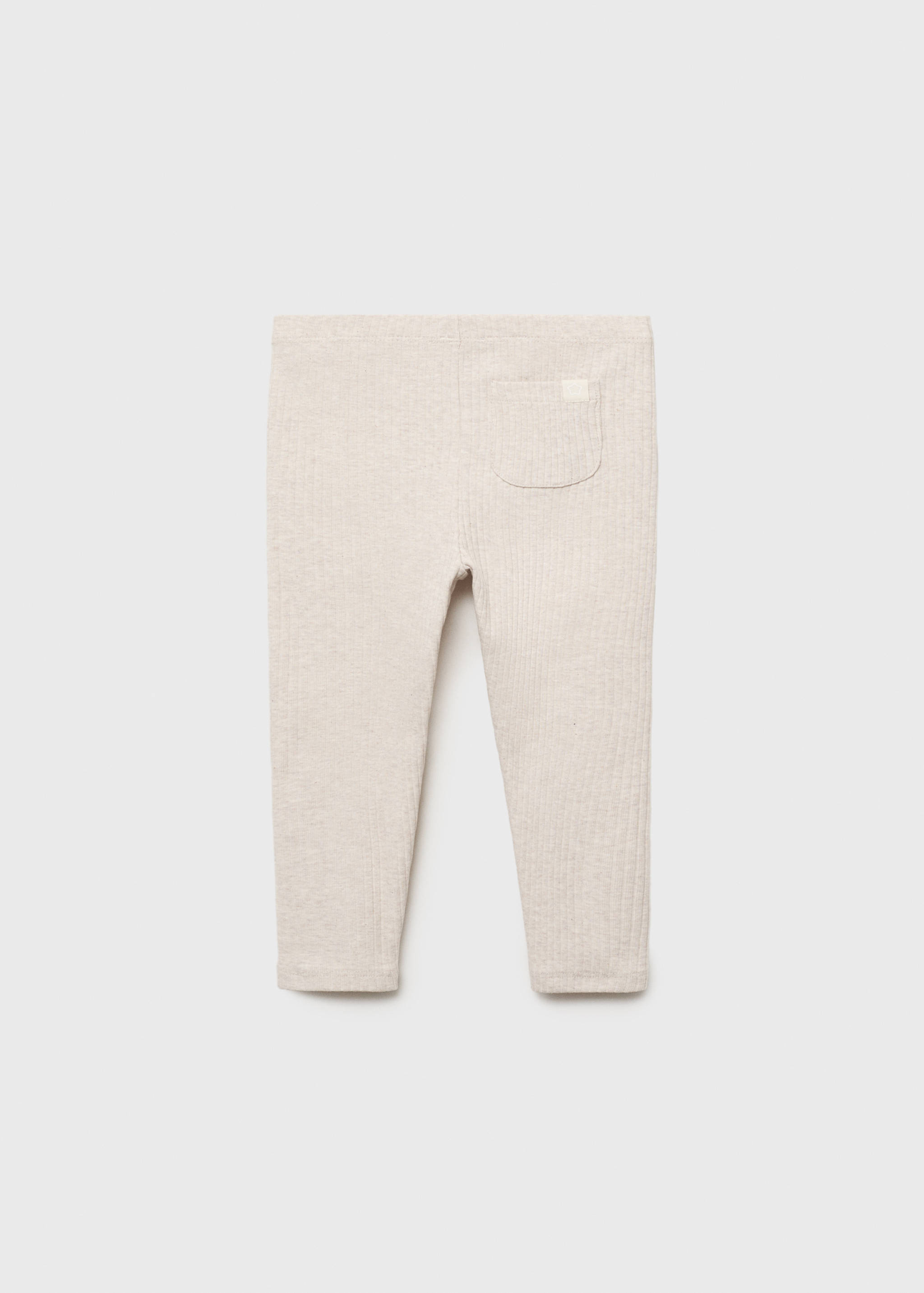 Cotton ribbed leggings - Reverse of the article