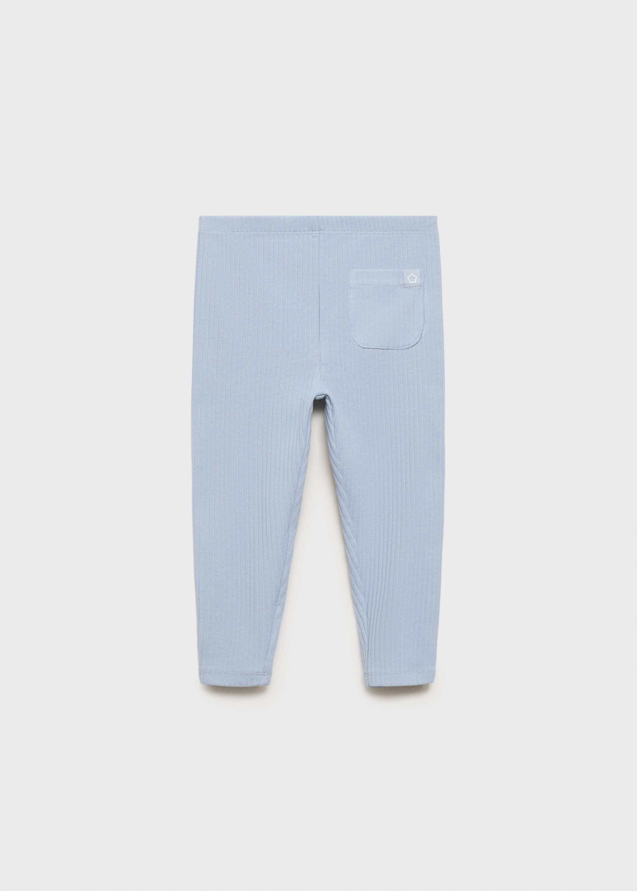 Cotton ribbed leggings - Reverse of the article