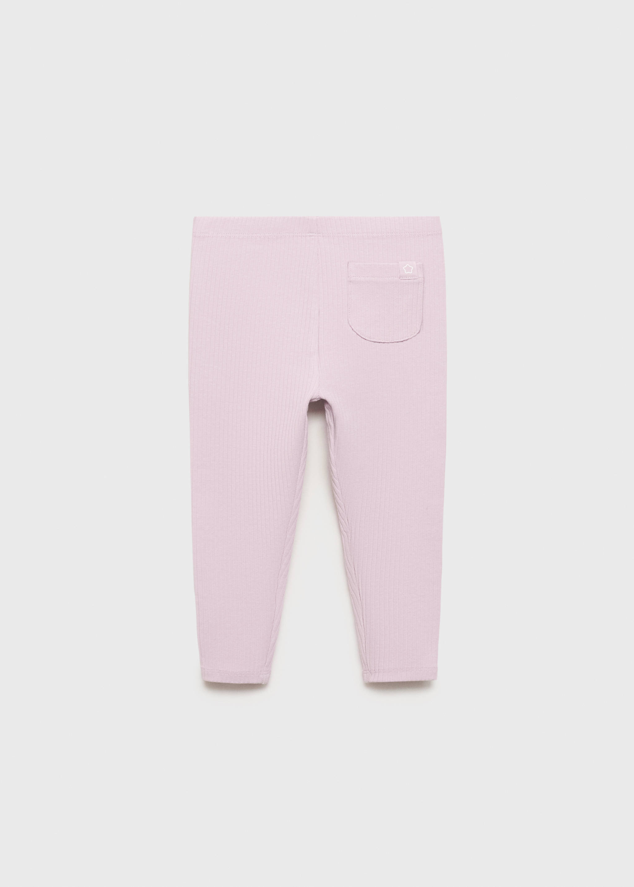 Cotton ribbed leggings - Reverse of the article