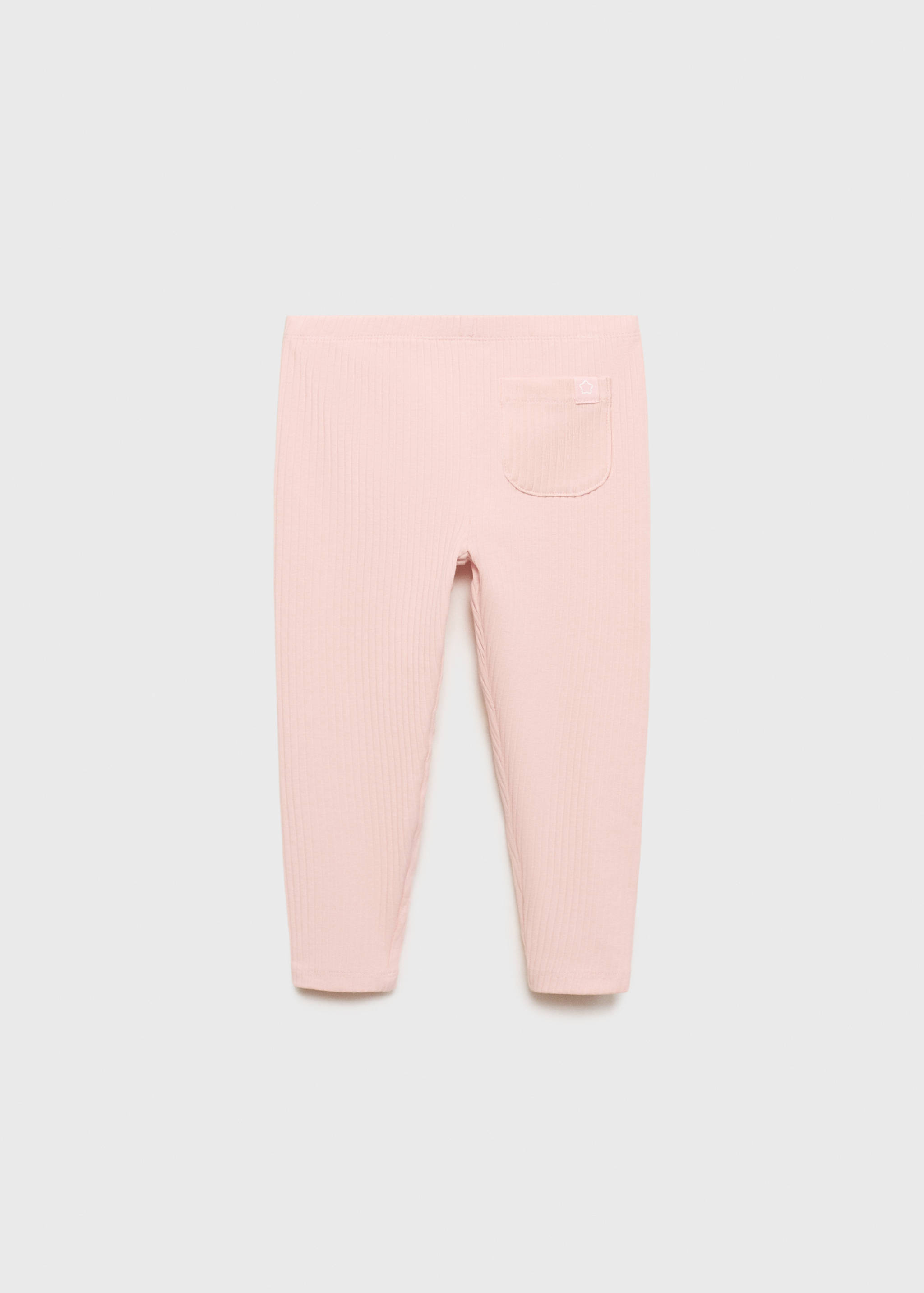 Cotton ribbed leggings - Reverse of the article