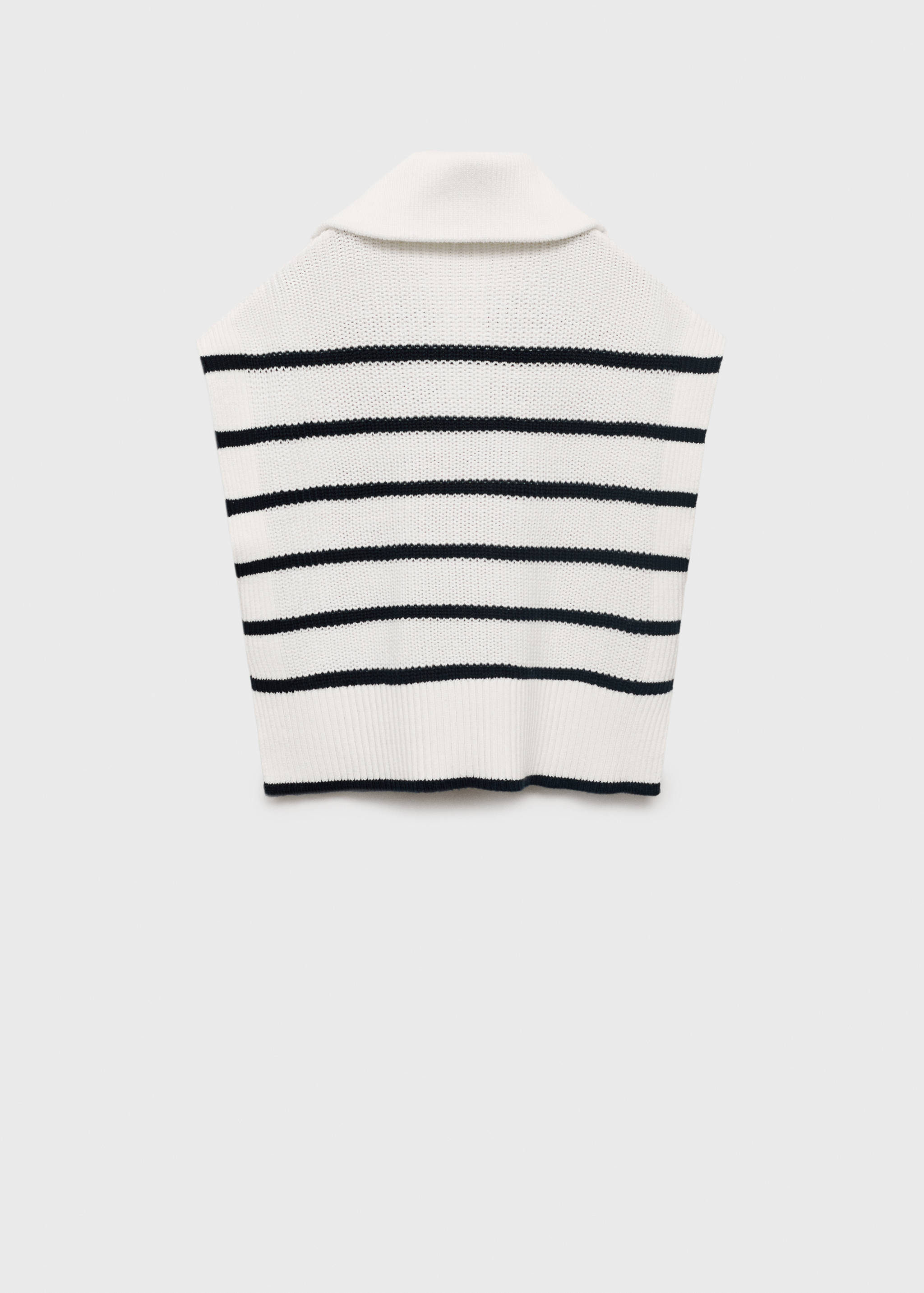 Perkins-neck knitted vest - Reverse of the article