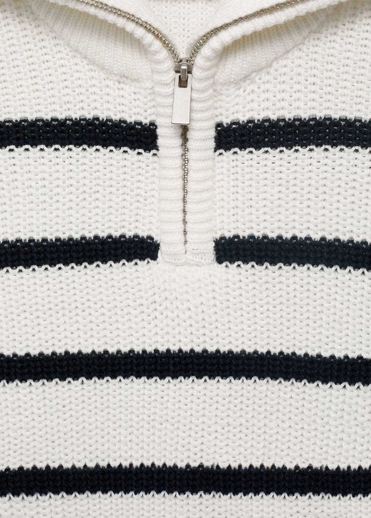 Perkins-neck knitted waistcoat — Off White