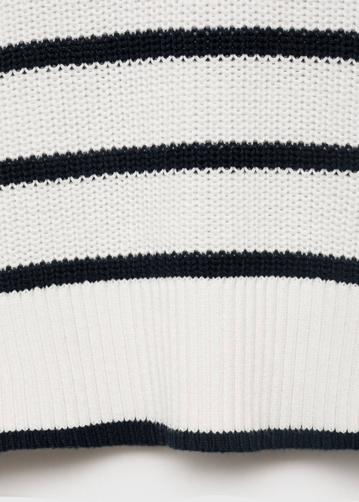 Perkins-neck knitted waistcoat — Off White