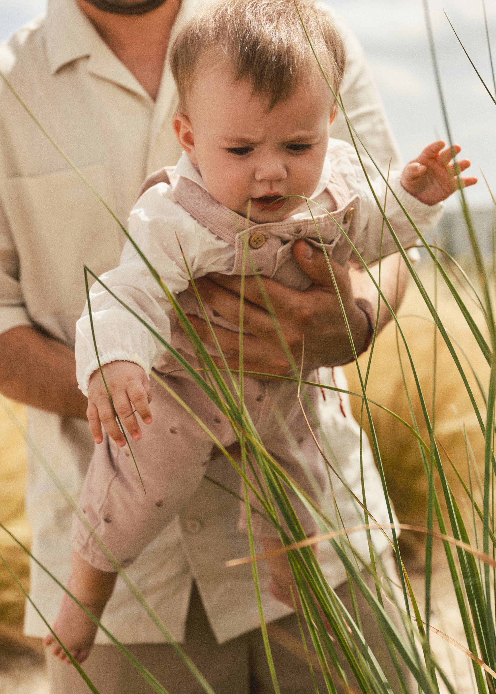 Embroidered denim dungarees - General plane