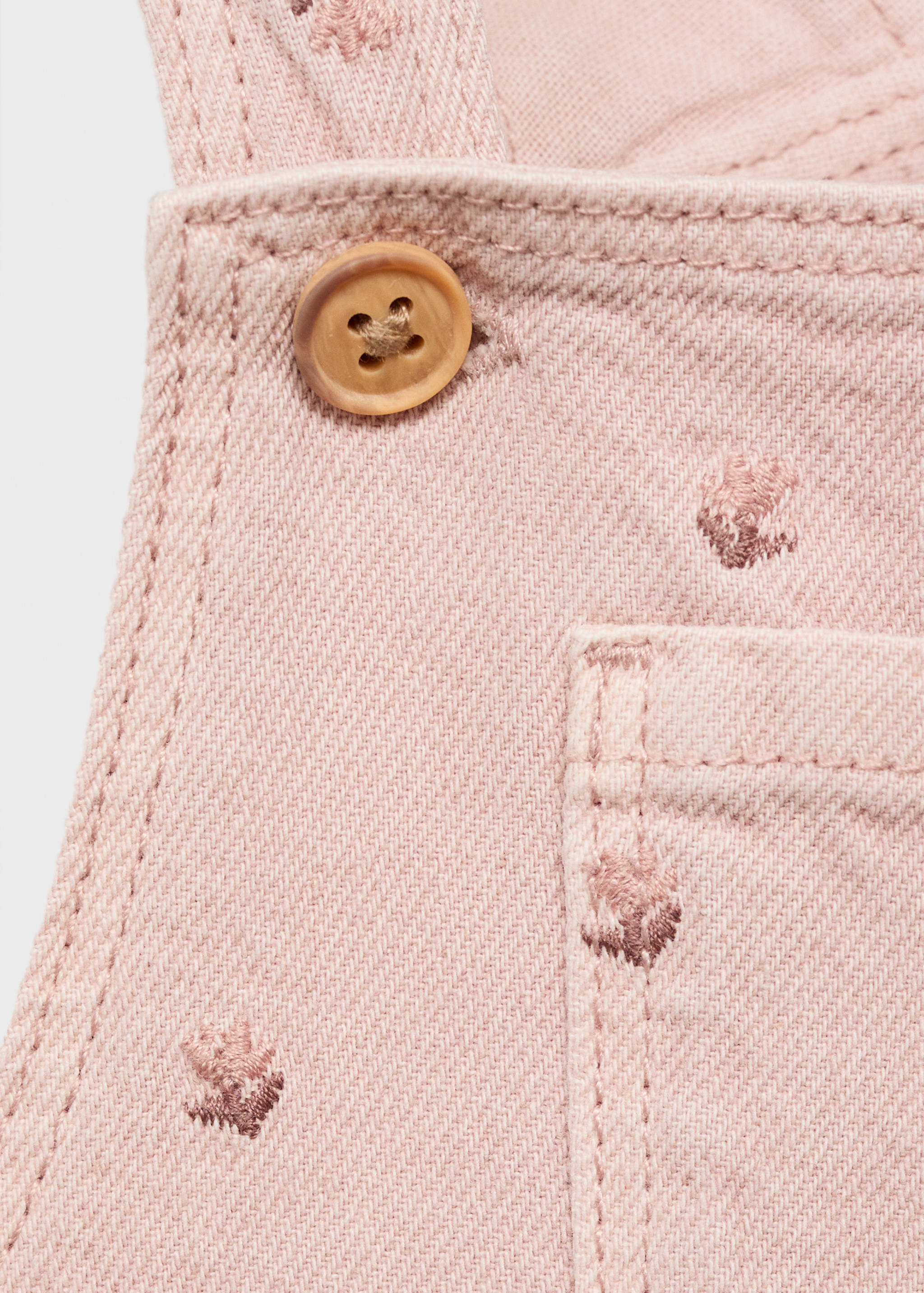Embroidered denim dungarees - Details of the article 0