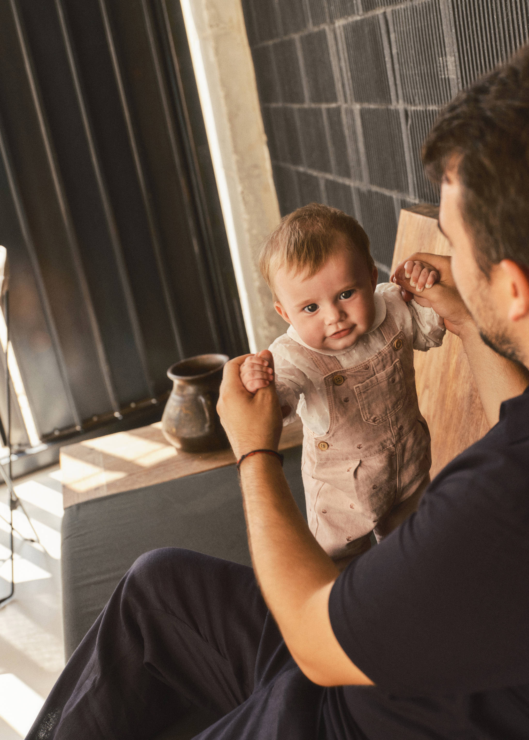 Embroidered denim dungarees - Details of the article 5