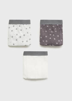 3-pack combined briefs — Medium Heather Grey 1