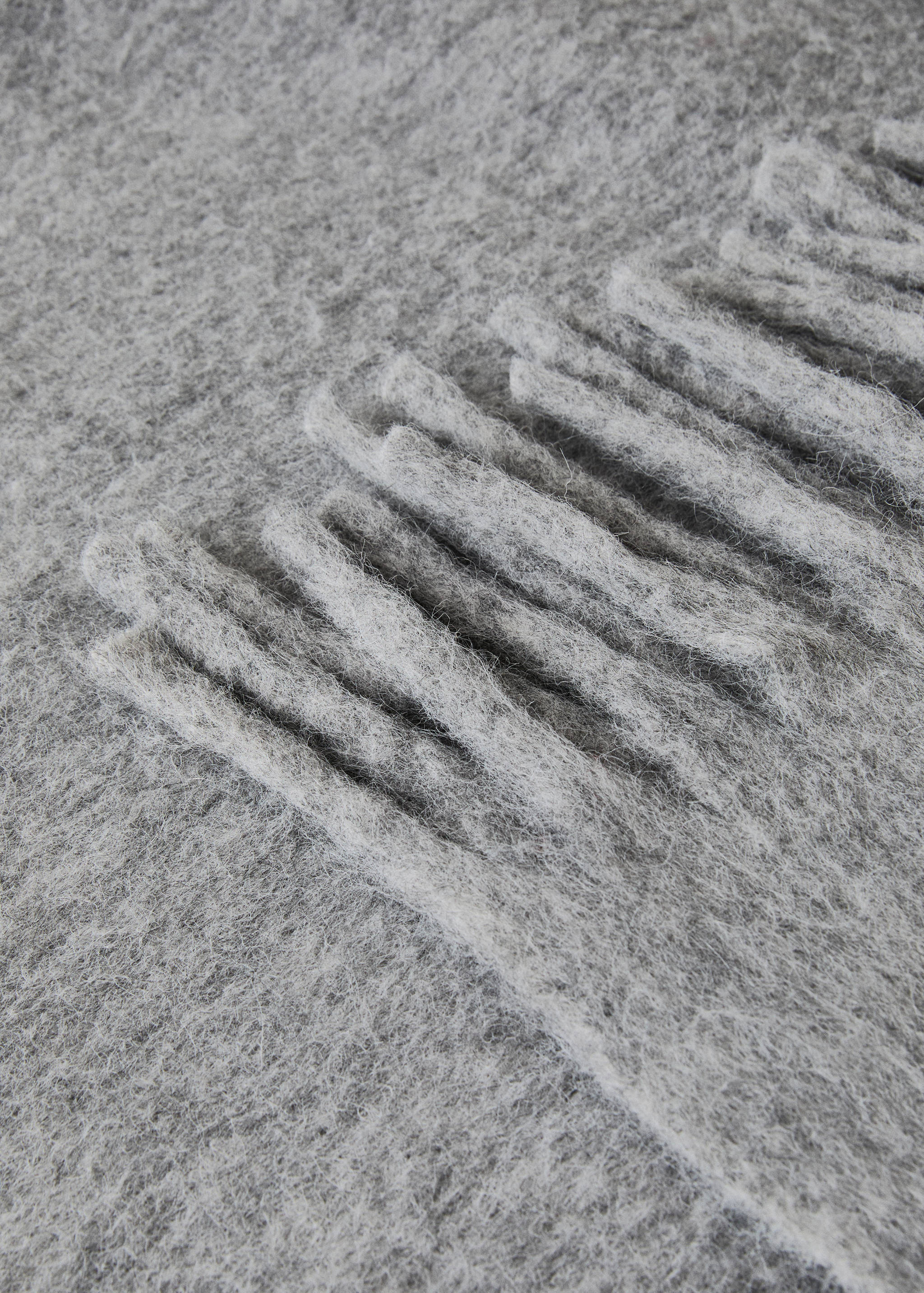Carded wool blend melange throw - Details of the article 1