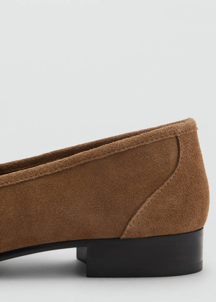 Suede moccasins with buckle — Medium Brown