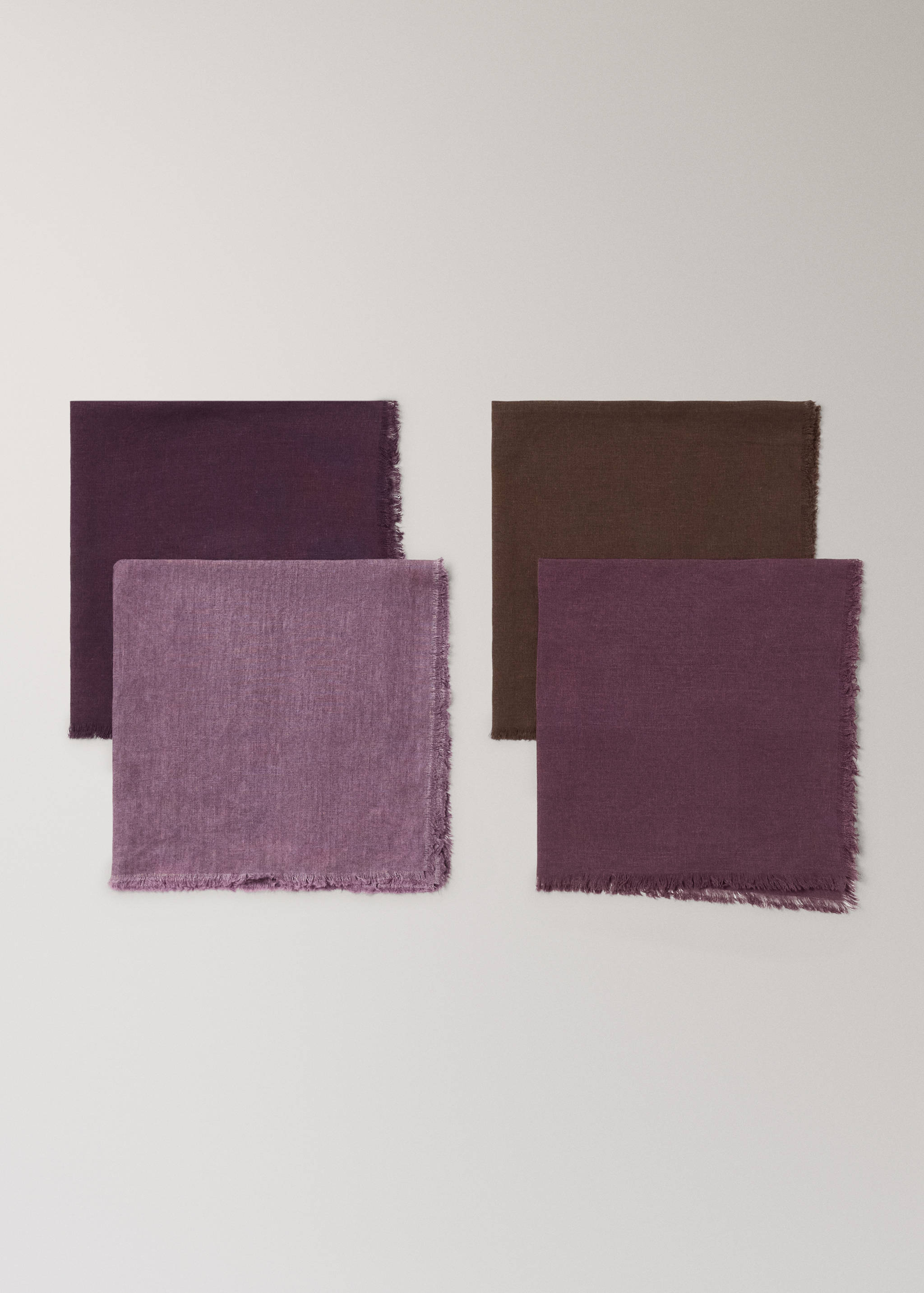 Leinenservietten mit ausgefranstem Rand - Detail des Artikels 1