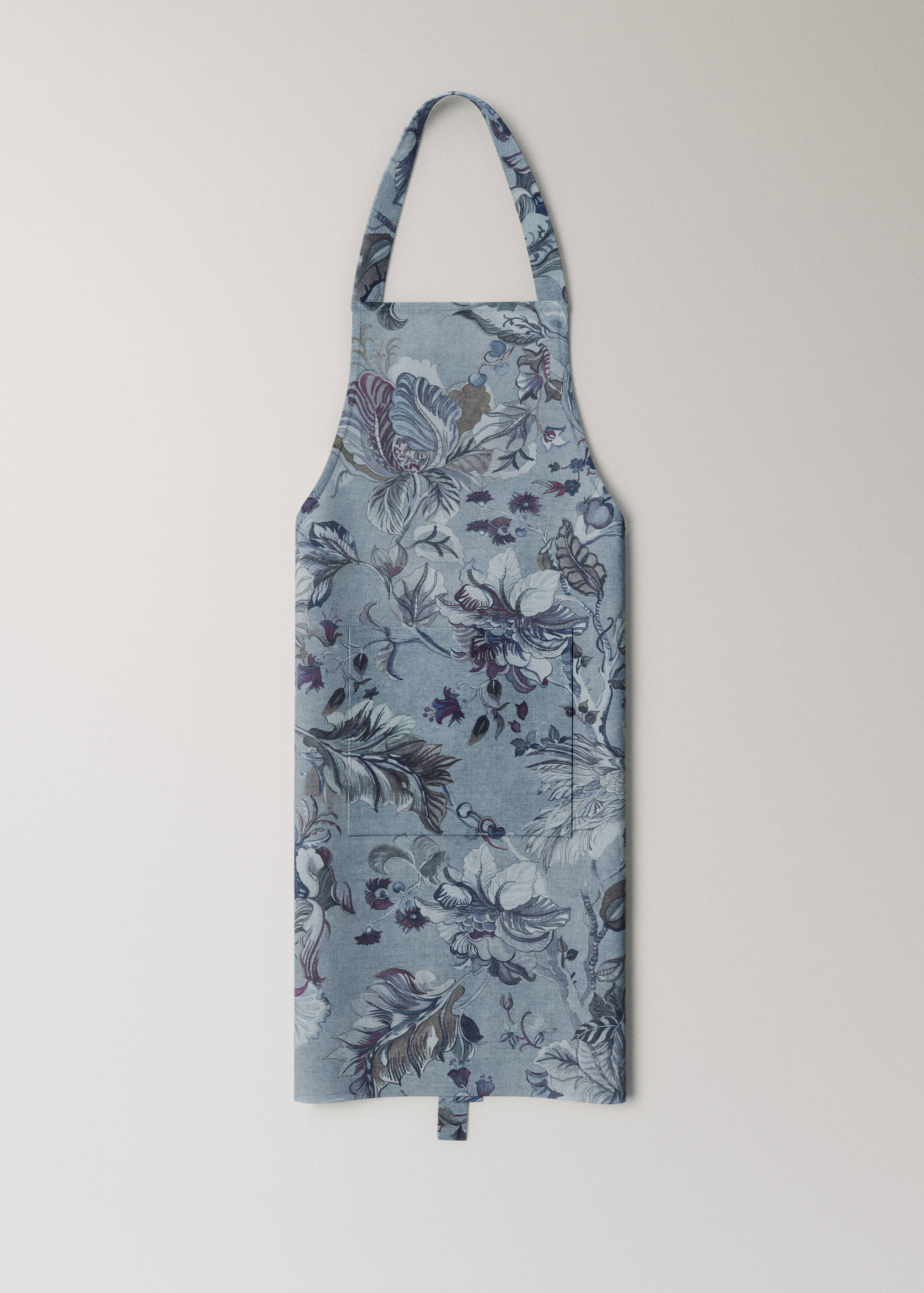 Printed cotton and linen apron - Article without model