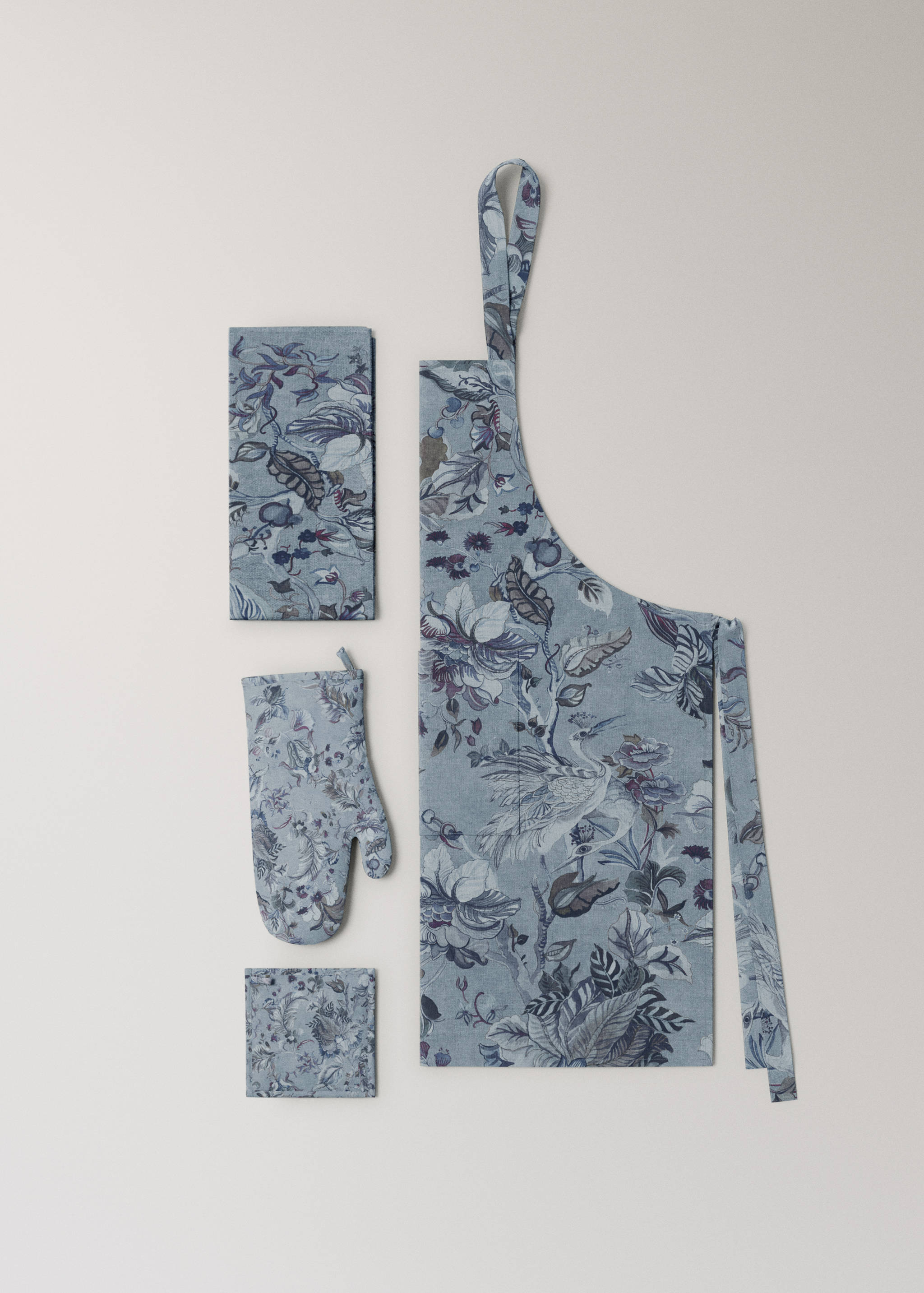 Printed cotton and linen apron - Details of the article 5