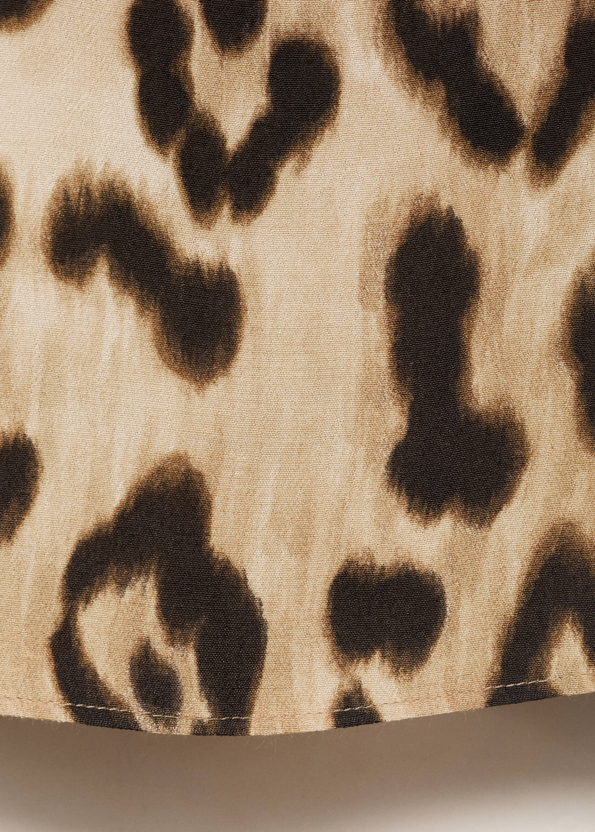 Leopard-print low-cut top - Details of the article 0