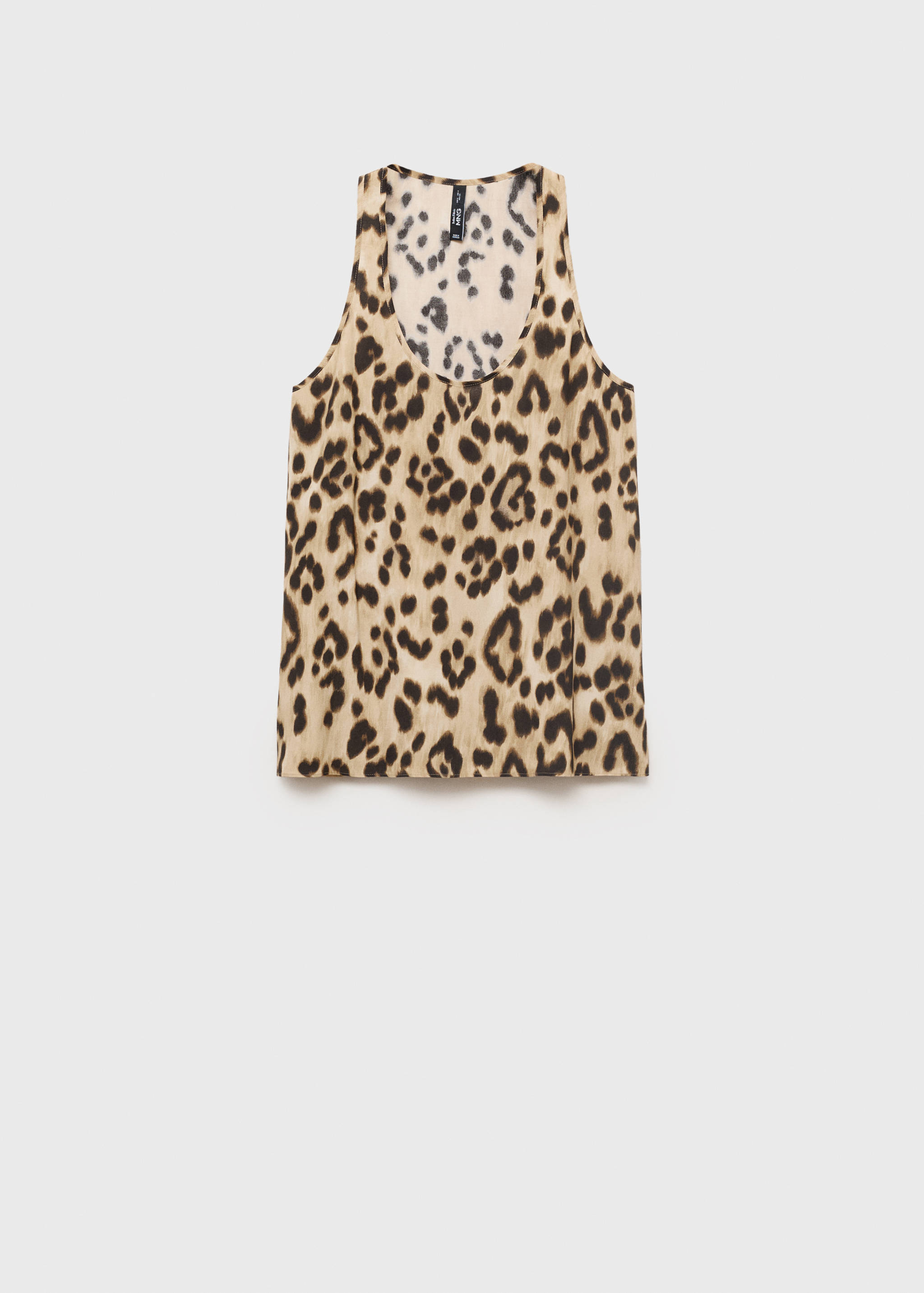 Leopard-print low-cut top - Article without model