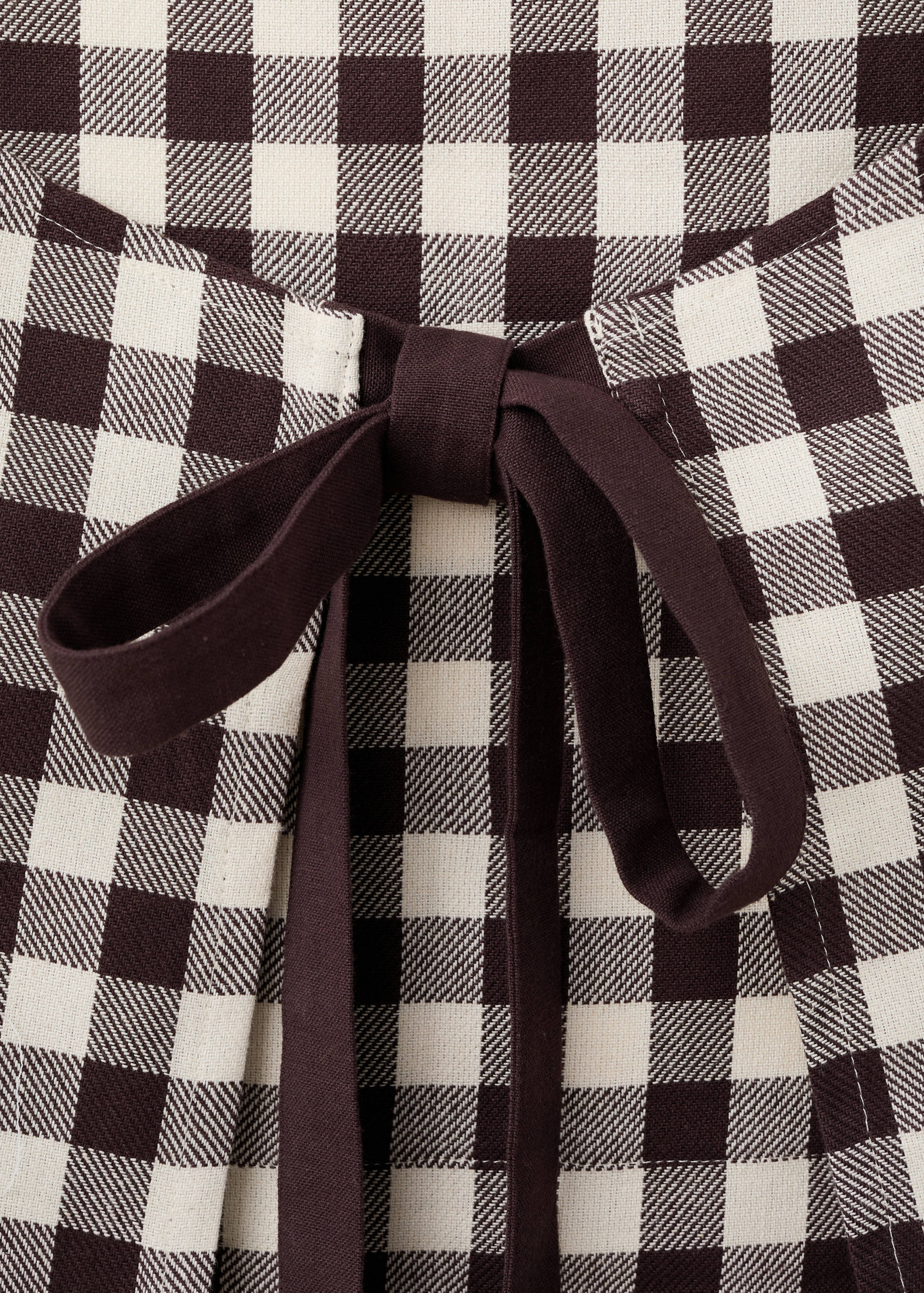 Gingham check cotton apron - Details of the article 3