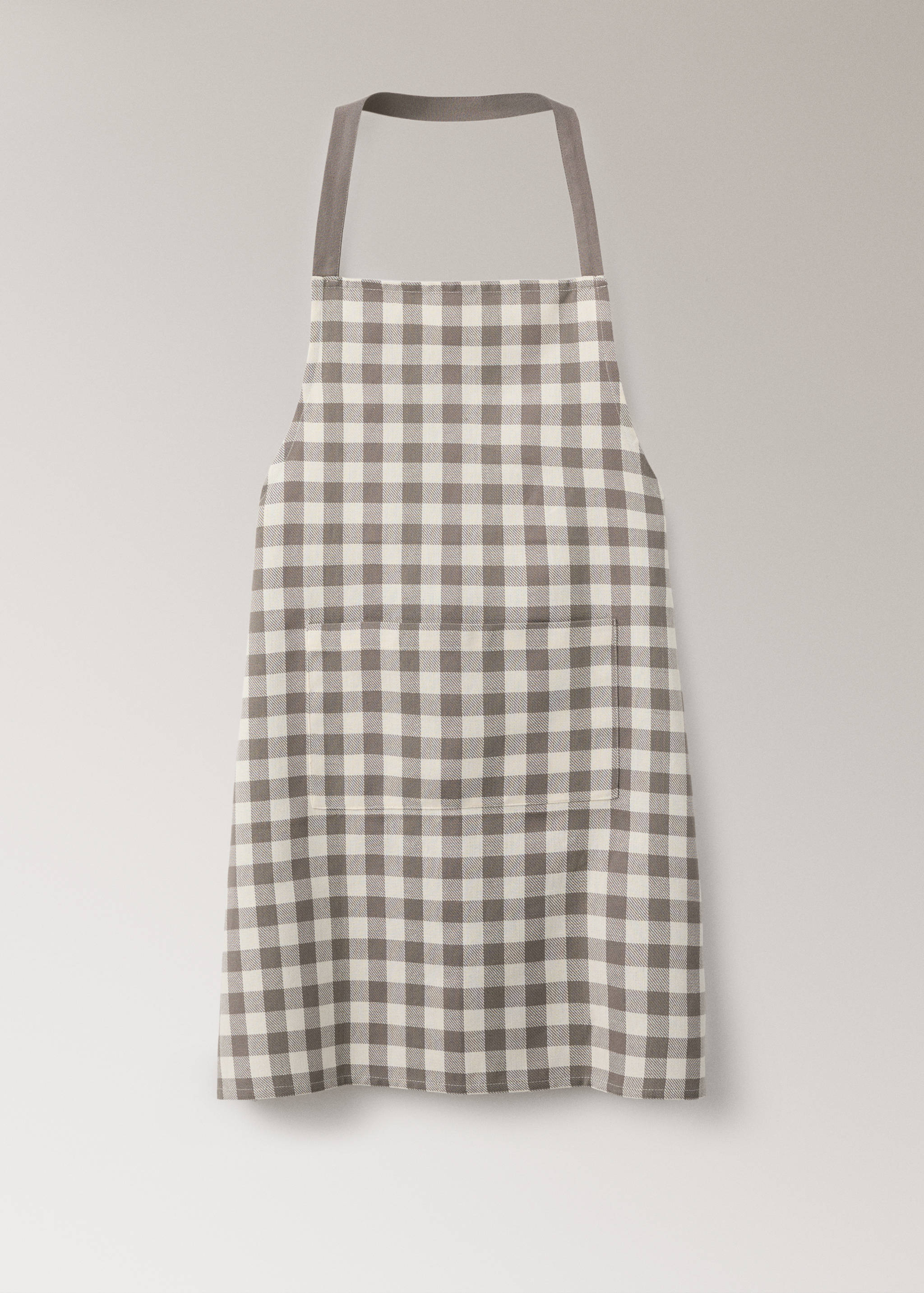 Gingham check cotton apron - Article without model