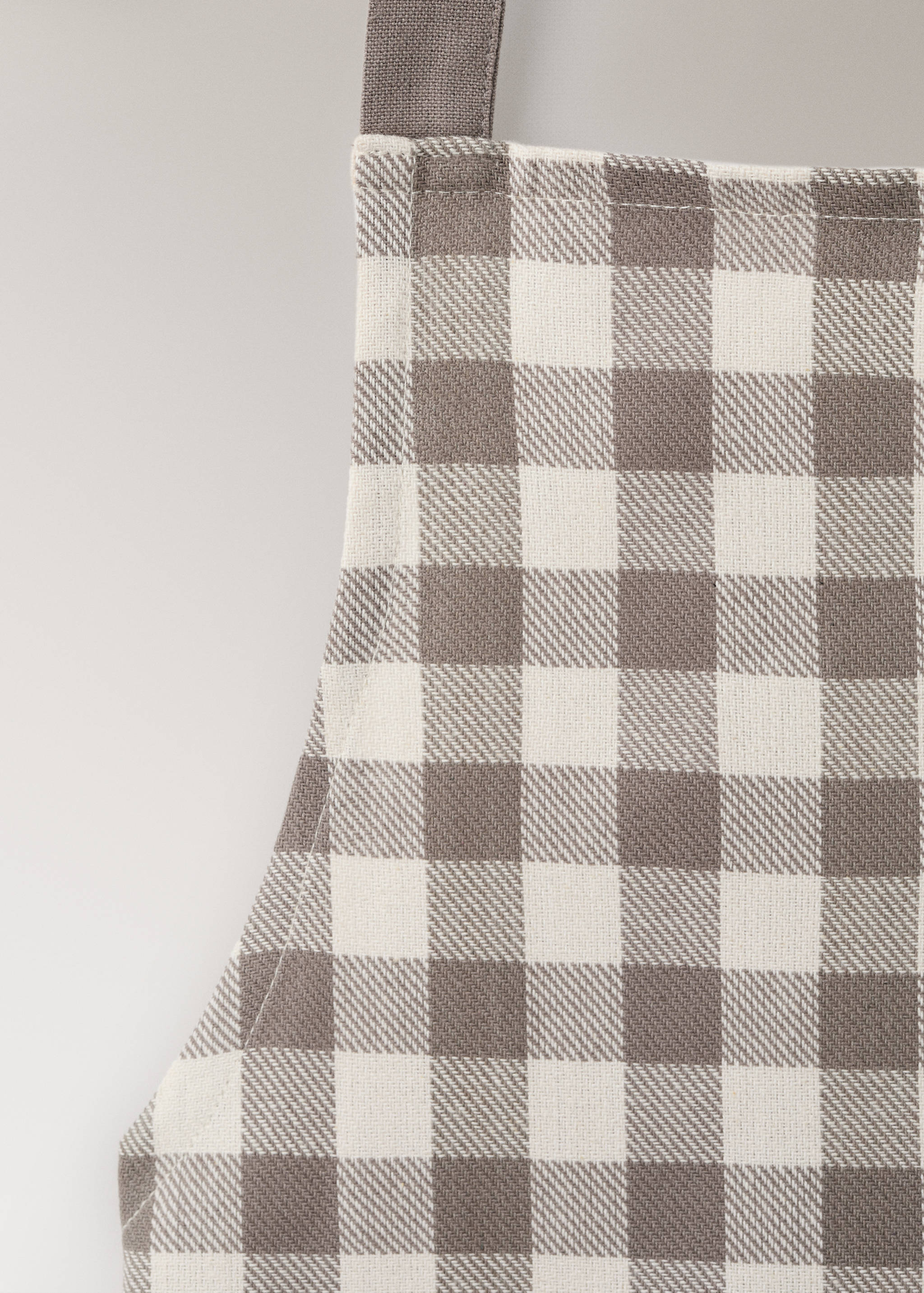 Gingham check cotton apron - Details of the article 2
