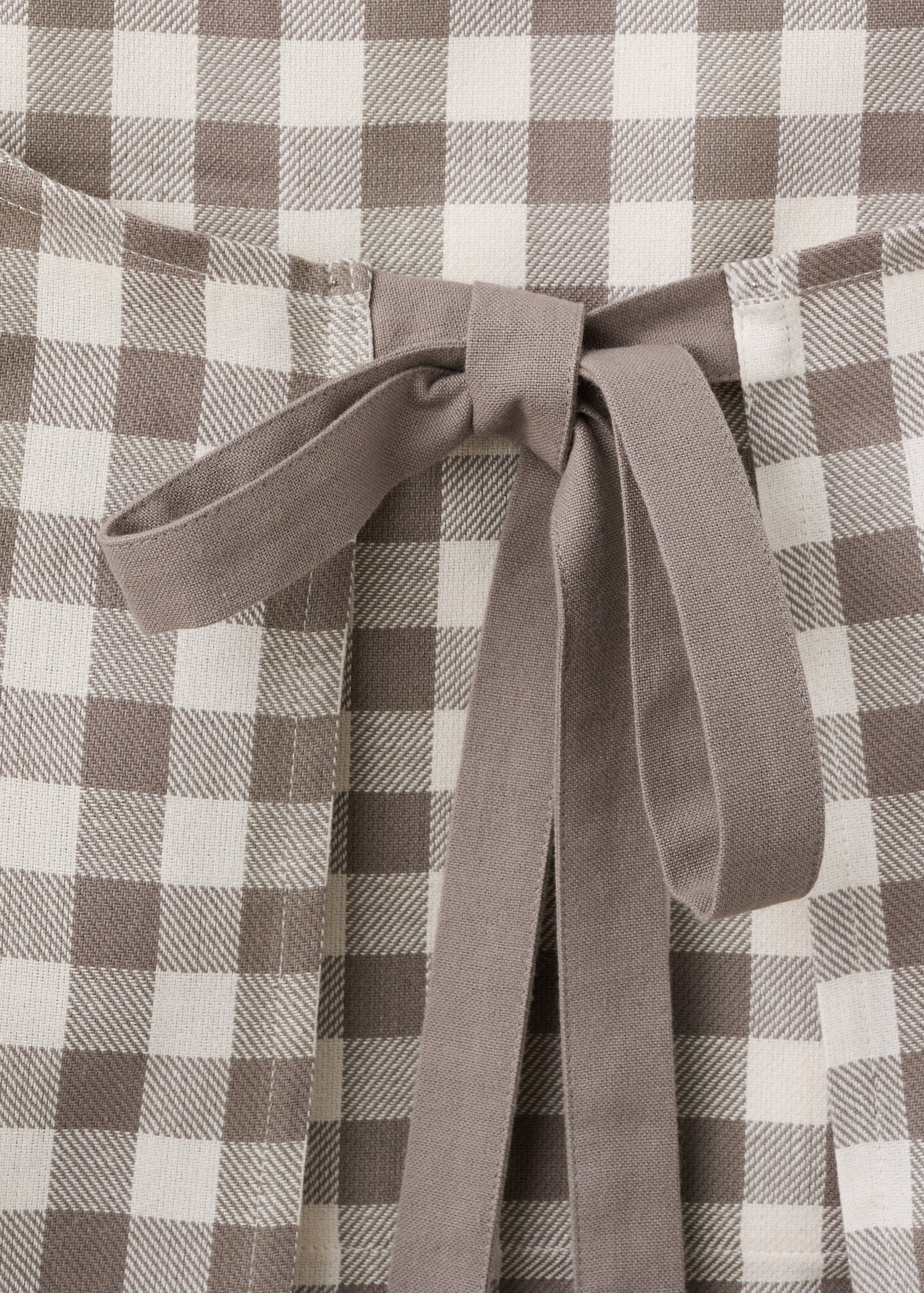 Gingham check cotton apron - Details of the article 3