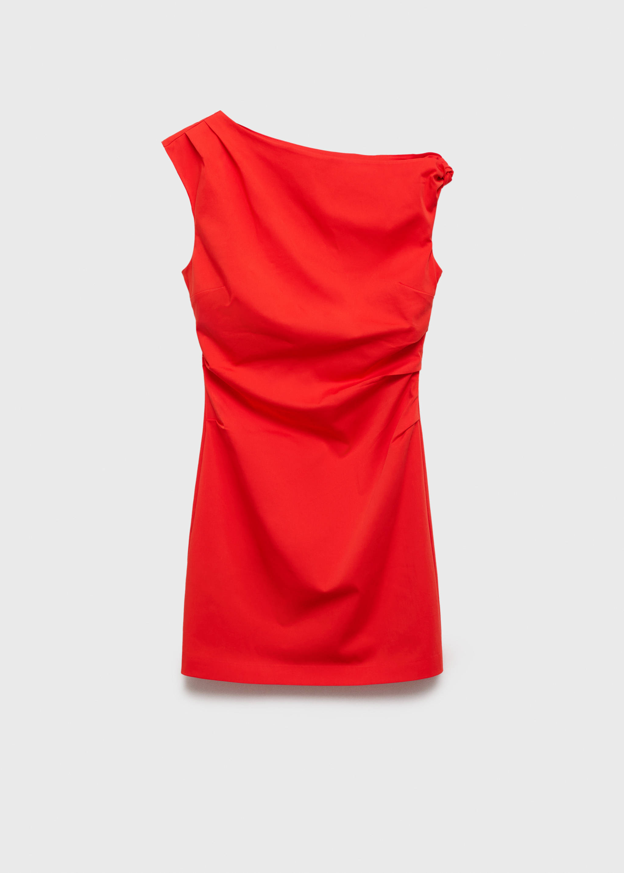 Ruched dress with asymmetrical neckline - Article without model