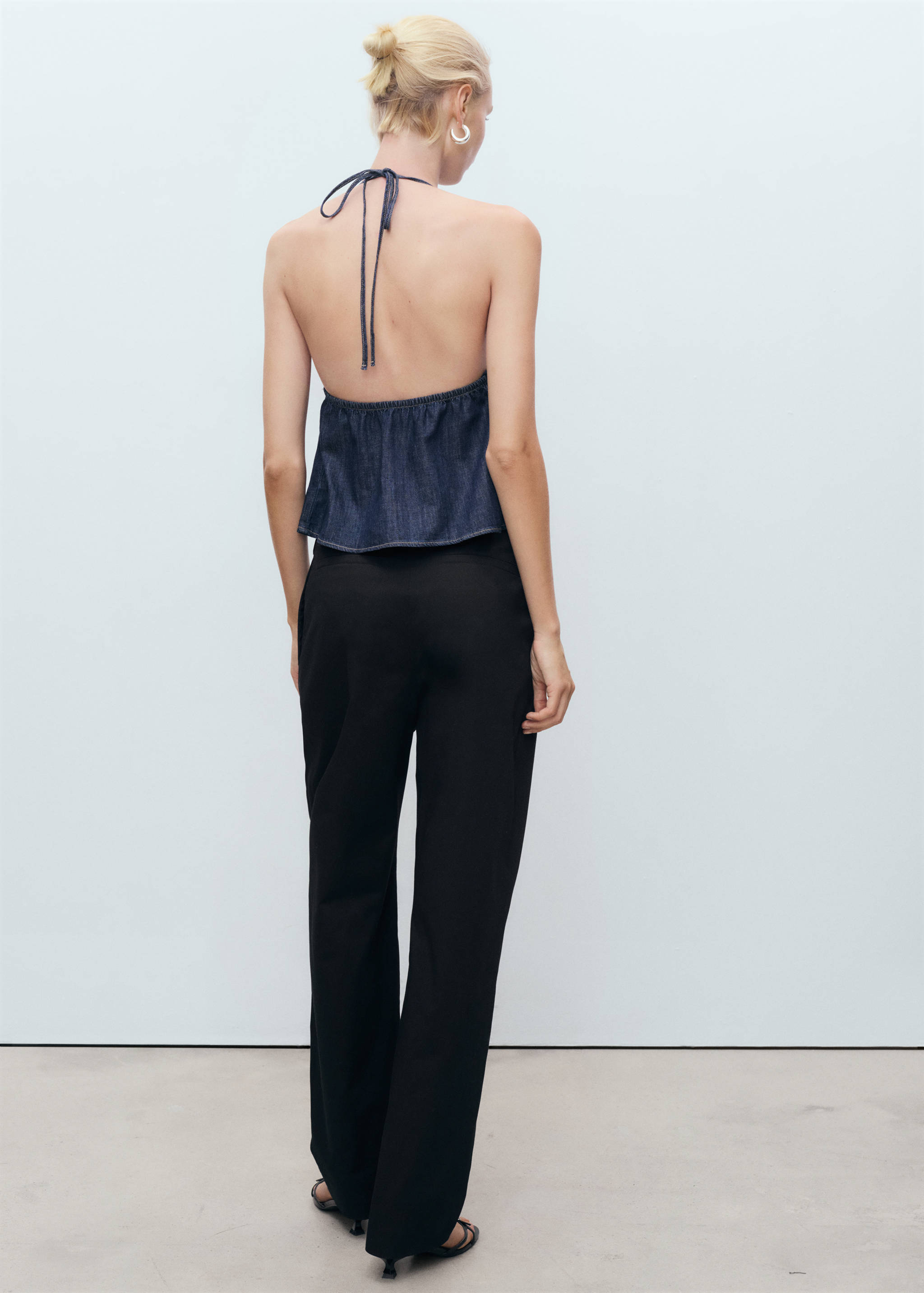 Buttons cotton pants - Reverse of the article