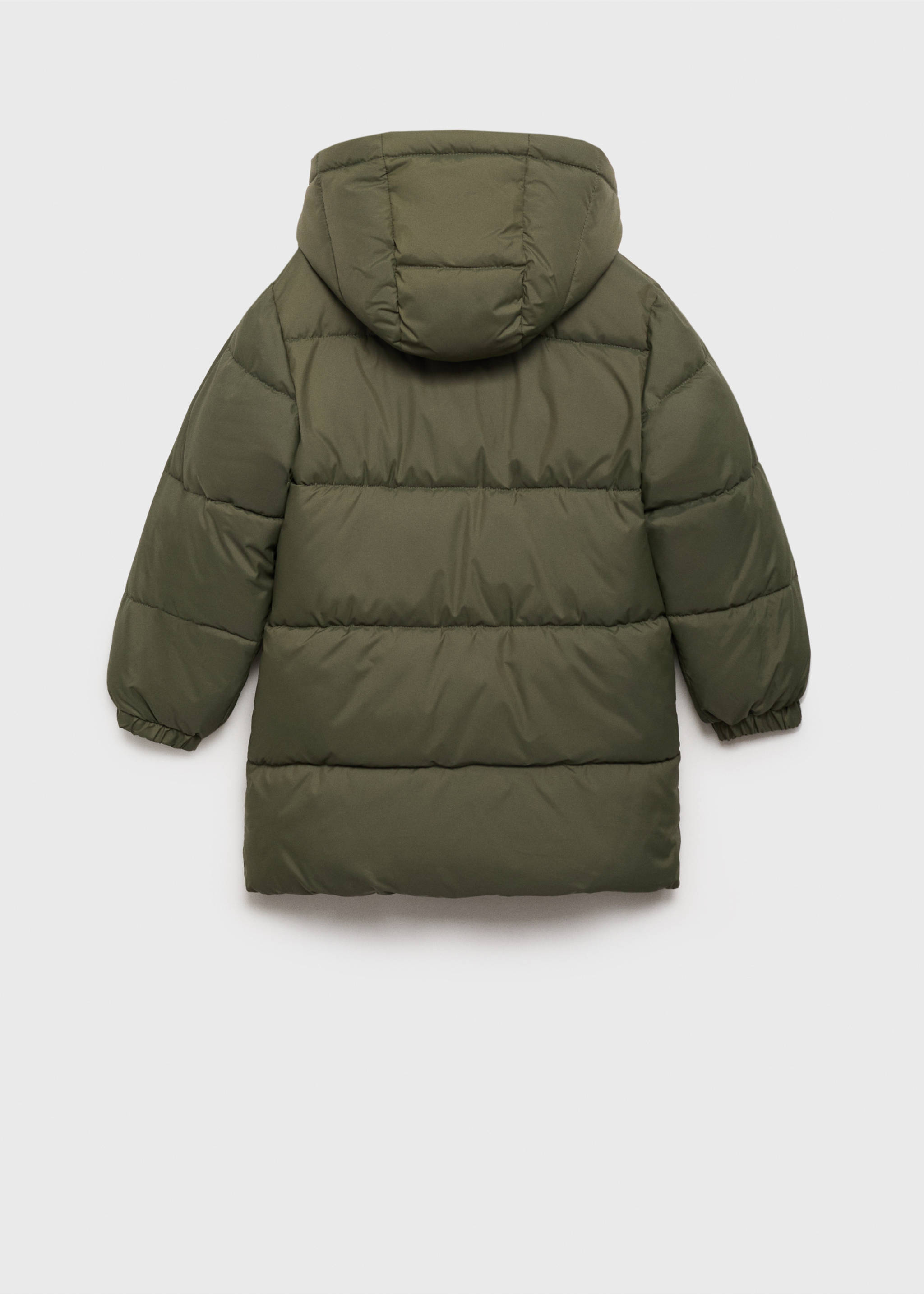 Long coat with padded lining - Reverse of the article, Khaki. Ref: 17083790-00.