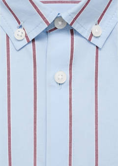 Striped cotton shirt — Sky Blue 4