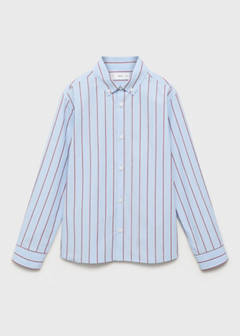 Striped cotton shirt — Sky Blue 2