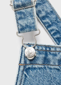 Denim pinafore with stars — Medium Blue 3