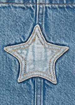 Denim pinafore with stars — Medium Blue 5