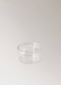 Medium borosilicate bathroom jar with lid — Ice Grey 2