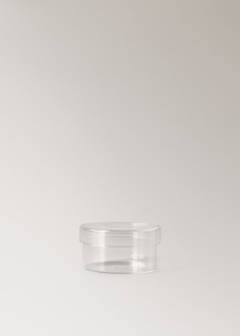Medium borosilicate bathroom jar with lid — Ice Grey 10