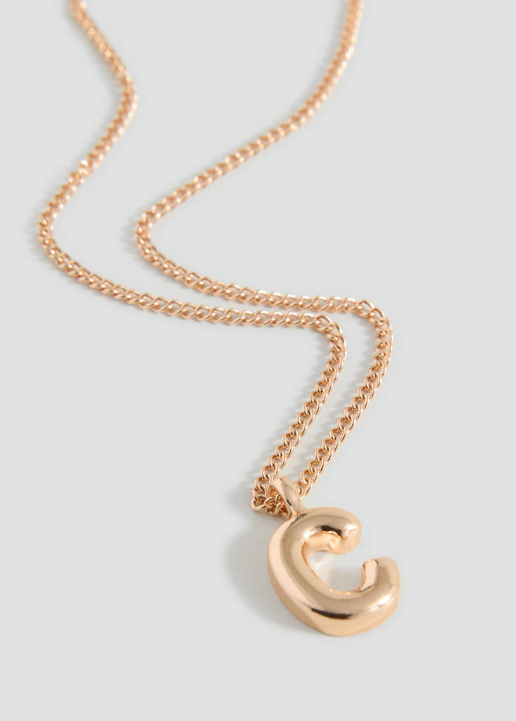 Letter Pendant Necklace — Gold