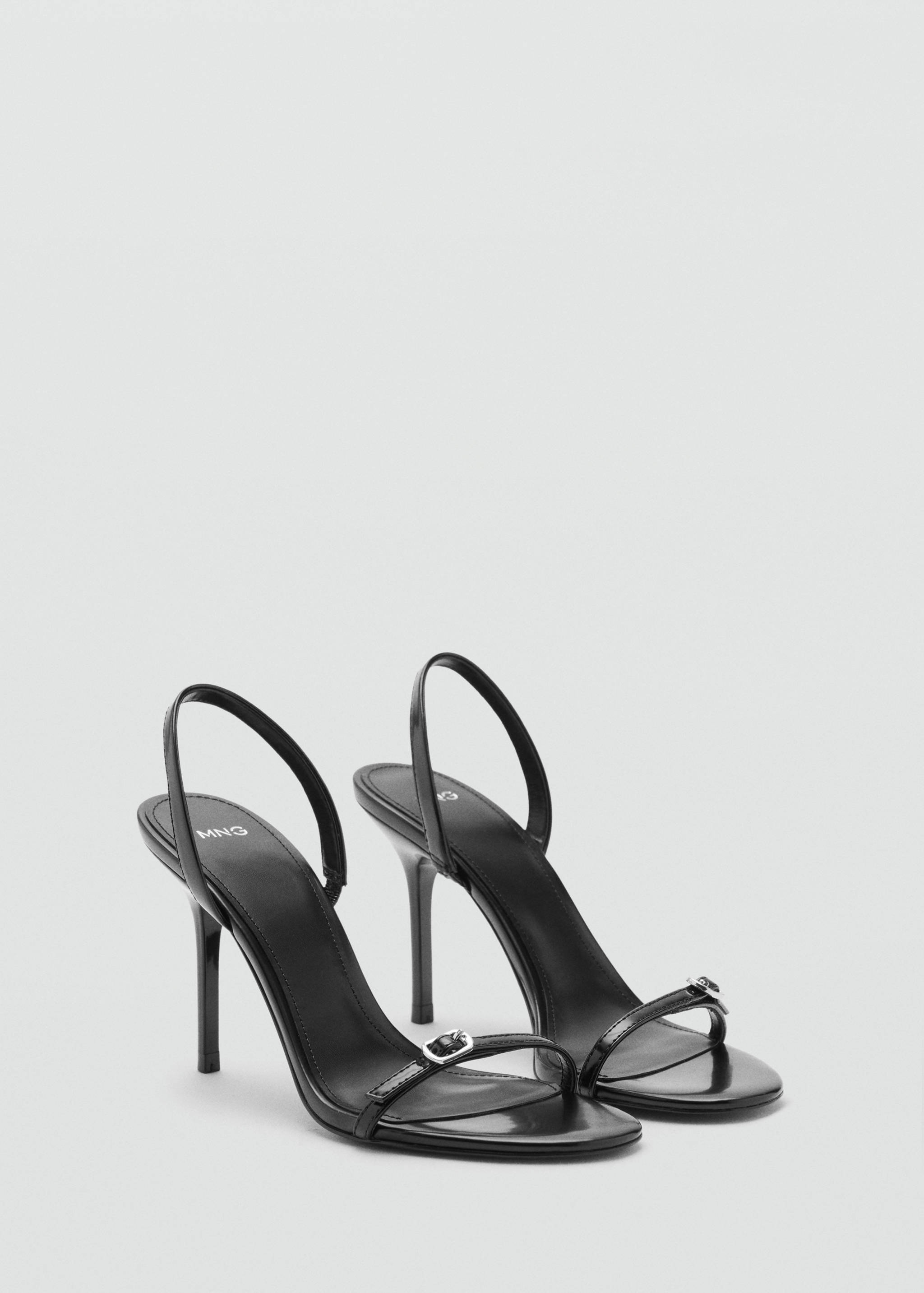 Stiletto heel sandal with buckle - Medium plane