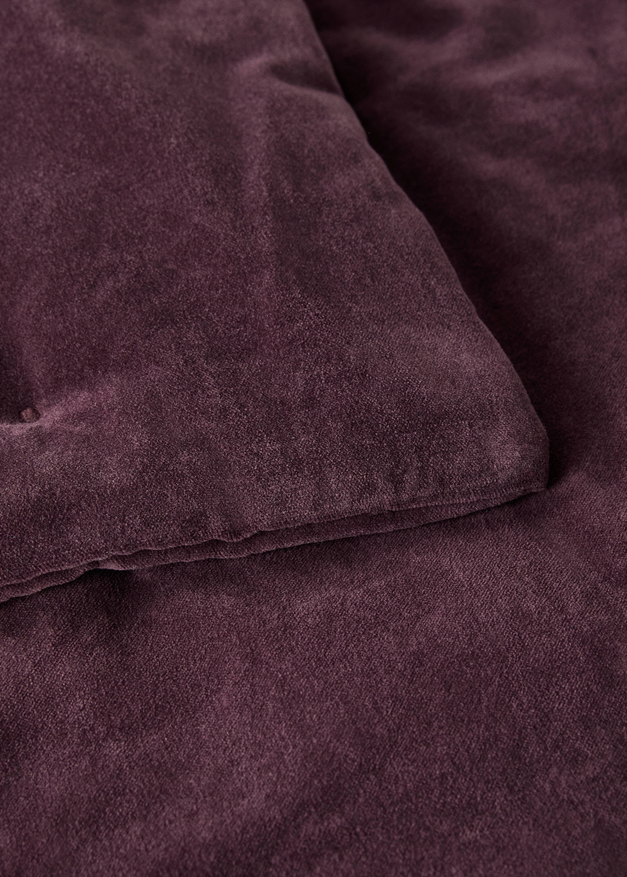 Cotton velvet bedspread for end of bed 85x200 cm - Details of the article 2