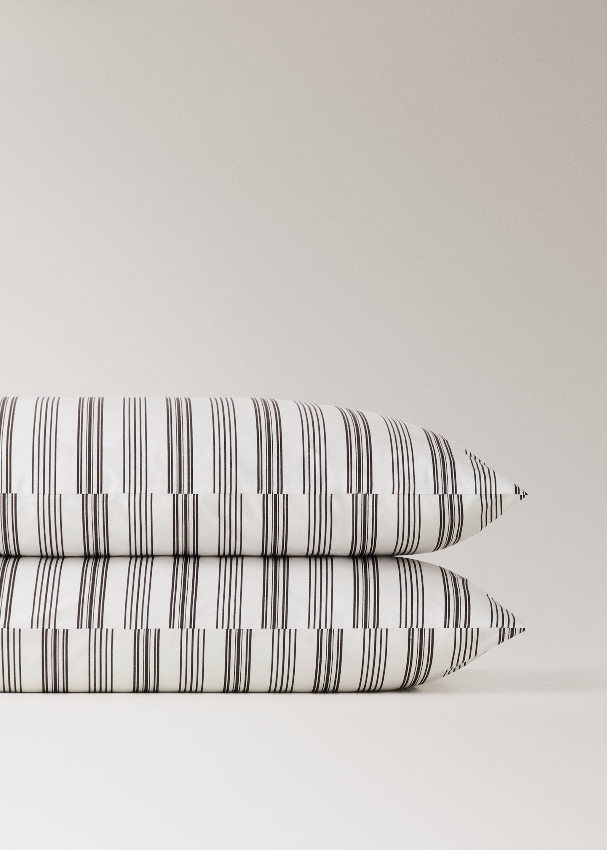 Funda de coixinera cotó ratlles 50x75cm - Detall de l'article 1