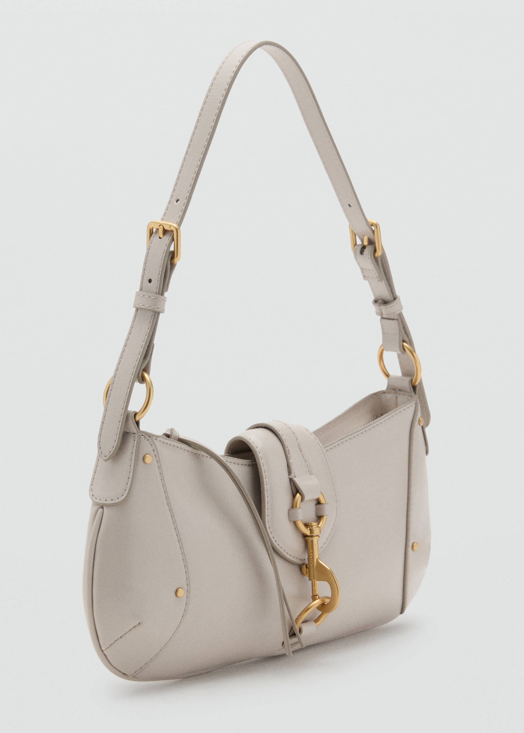 Shoulder bag with hook fastener - Medium plane