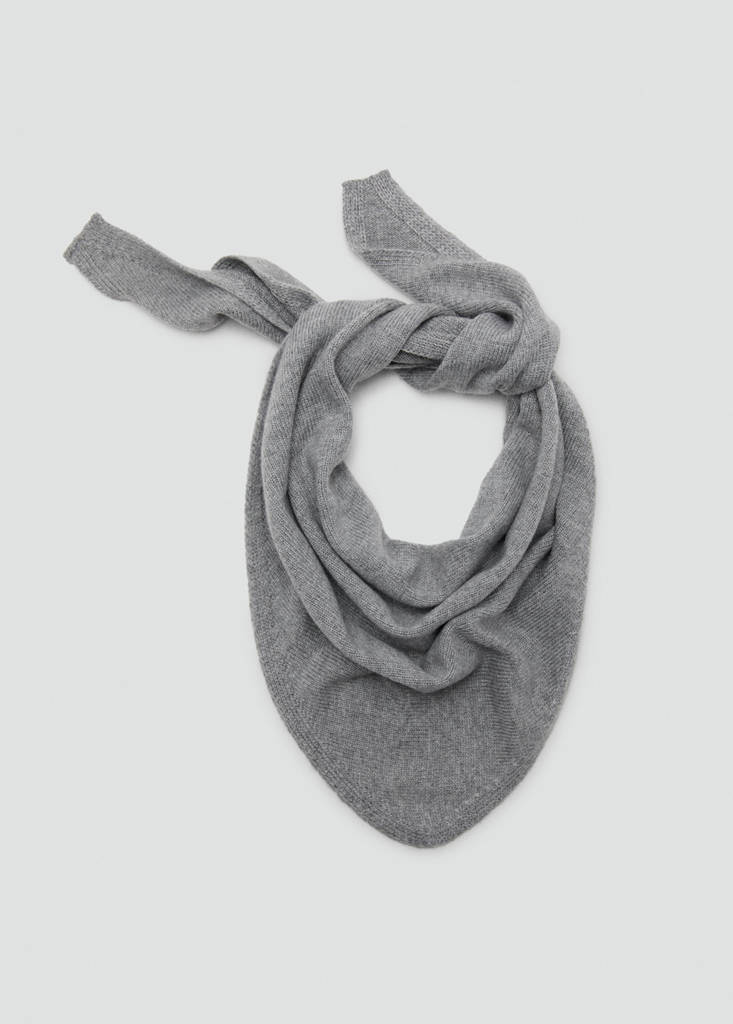 Wool-knit bandana — Medium Heather Grey