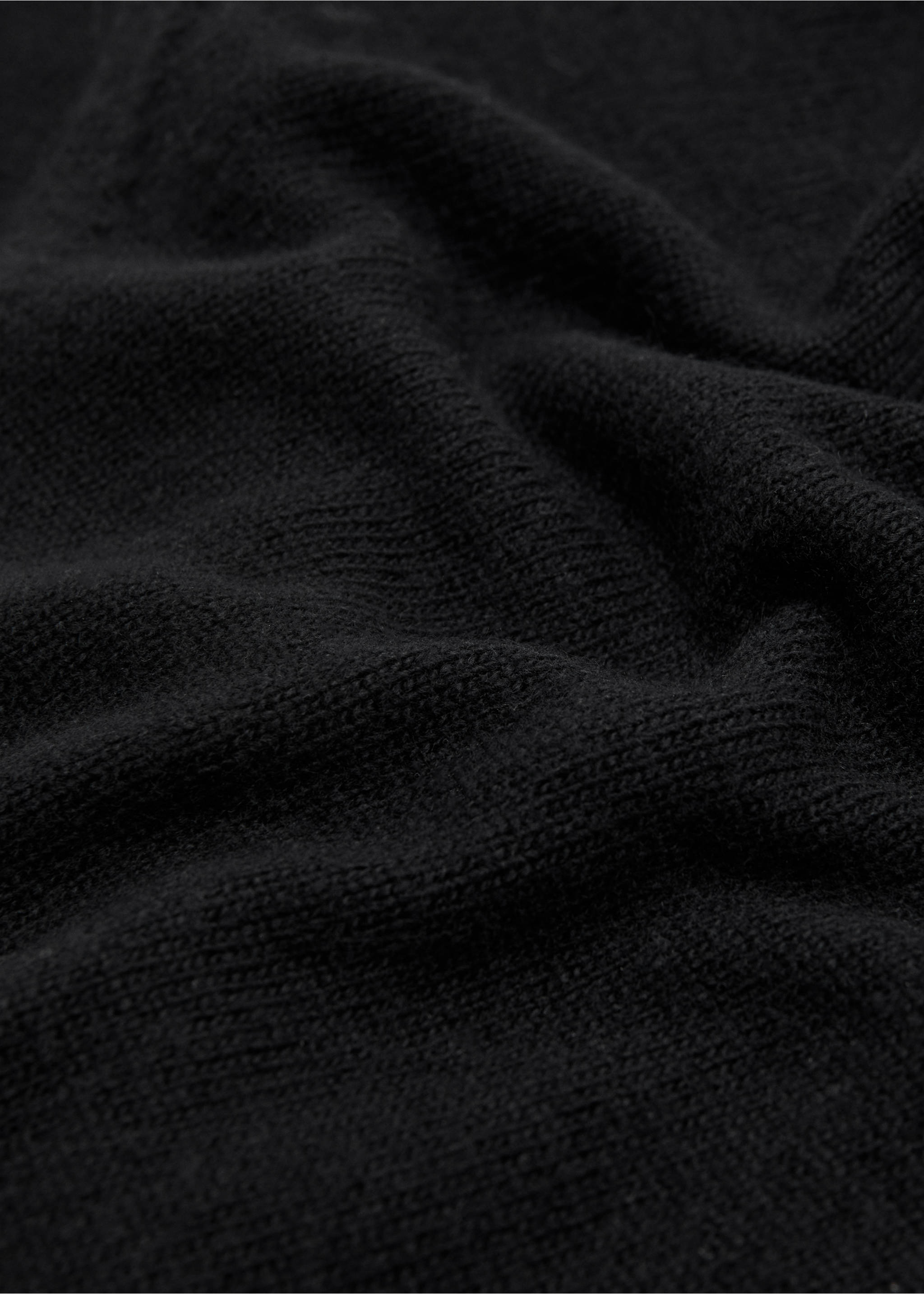 Бандана з трикотажної вовни - Середній план, Чорний. Ref: 17083818-00.