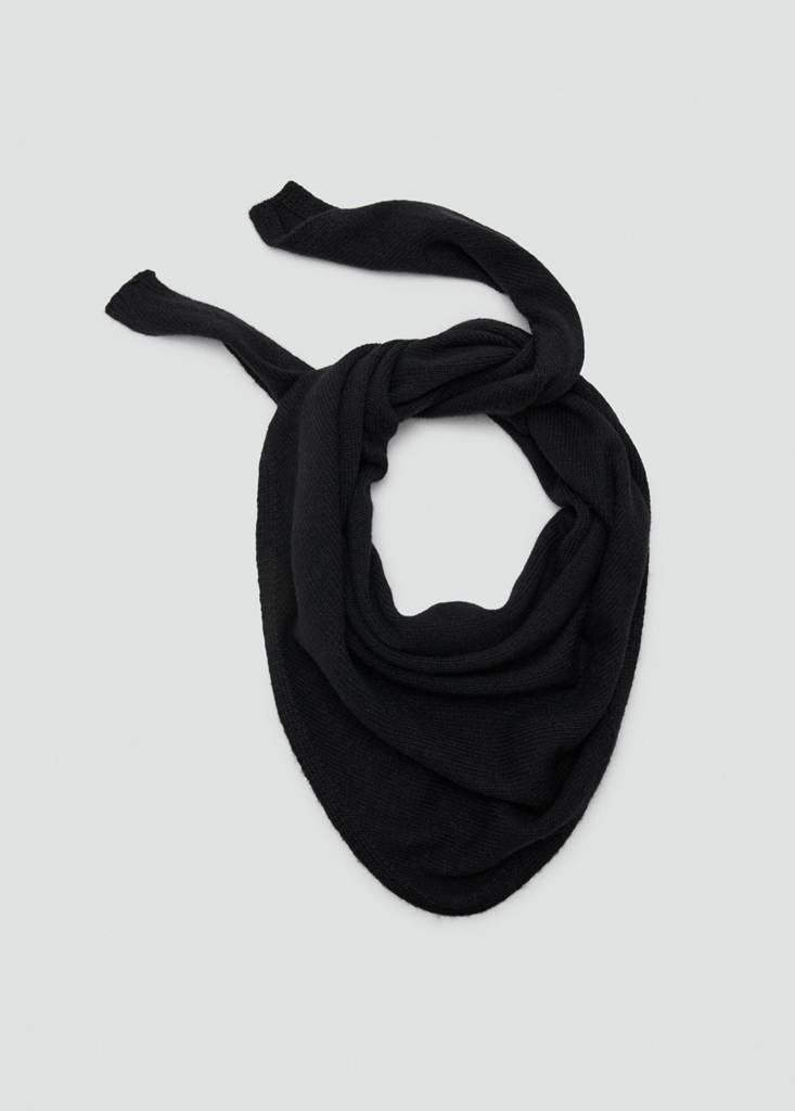 Wool-knit bandana — Black