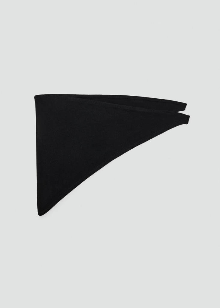 Wool-knit bandana — Black