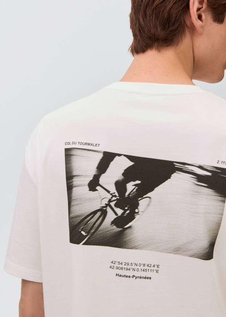Printed cotton-blend t-shirt — Off White
