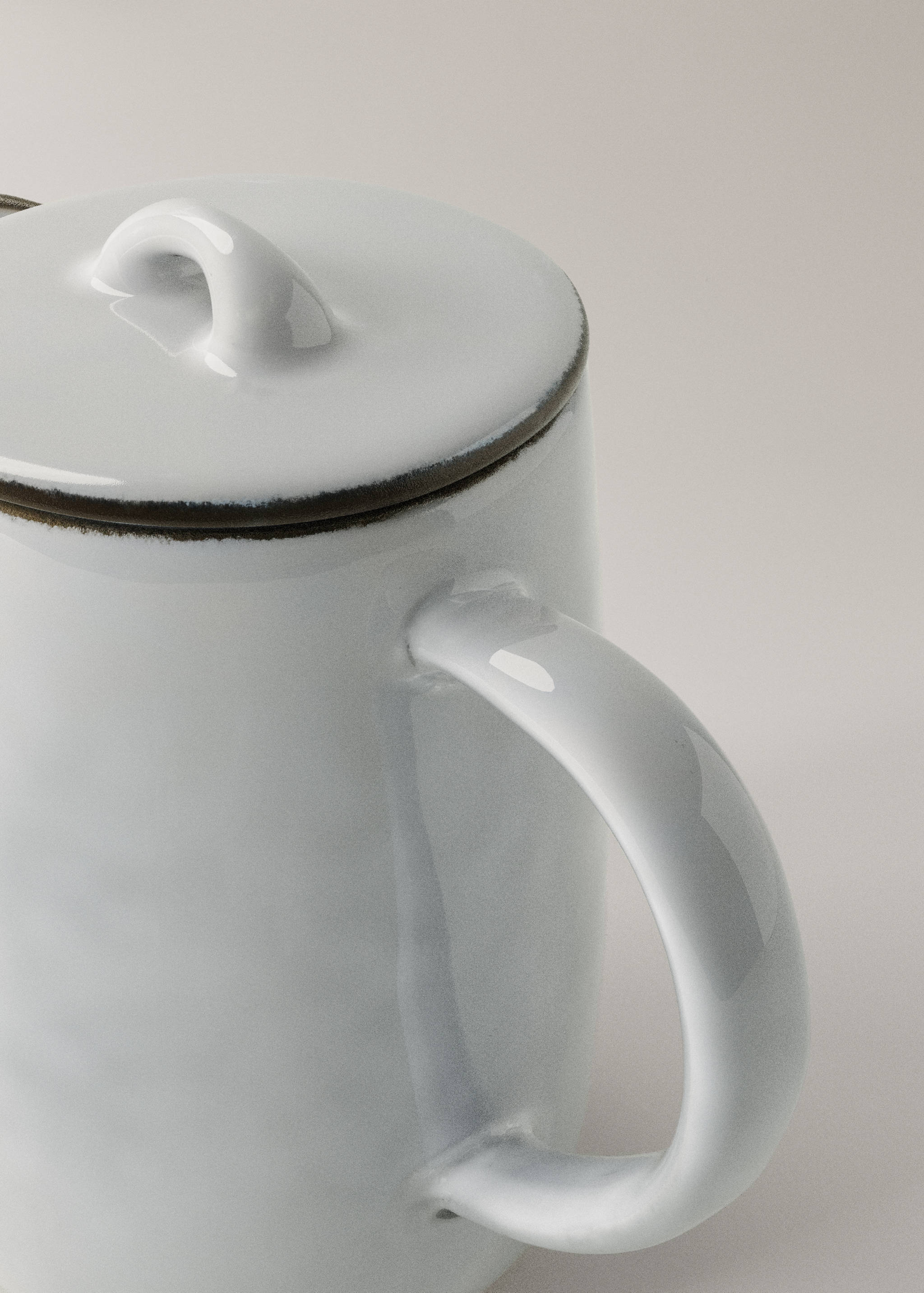 Contrasting stoneware teapot - Details of the article 1