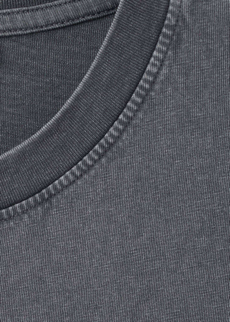 Rhinestone message t-shirt — Charcoal