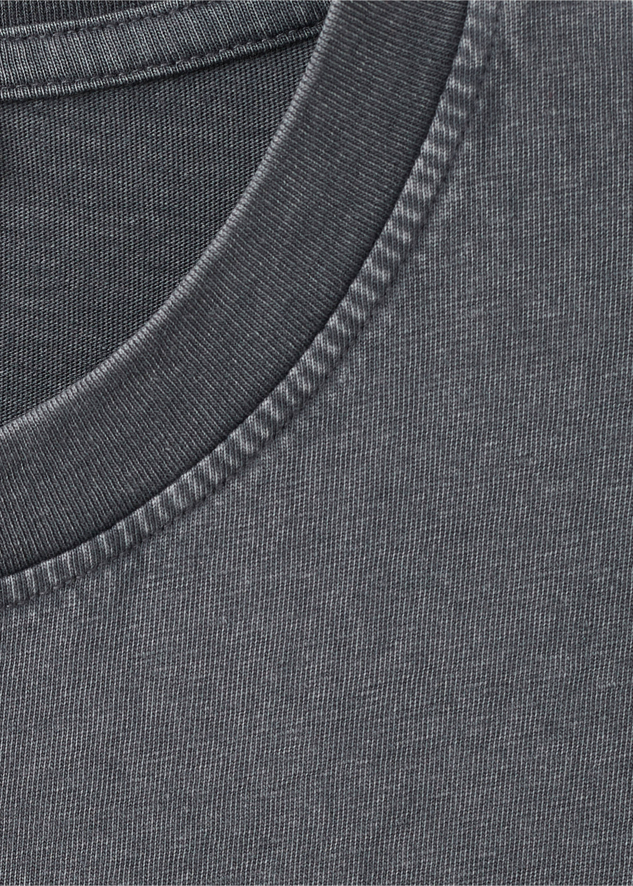 Camiseta mensaje strass - Detalle del artículo 8, Gris antracita. Ref: 17083827-00.